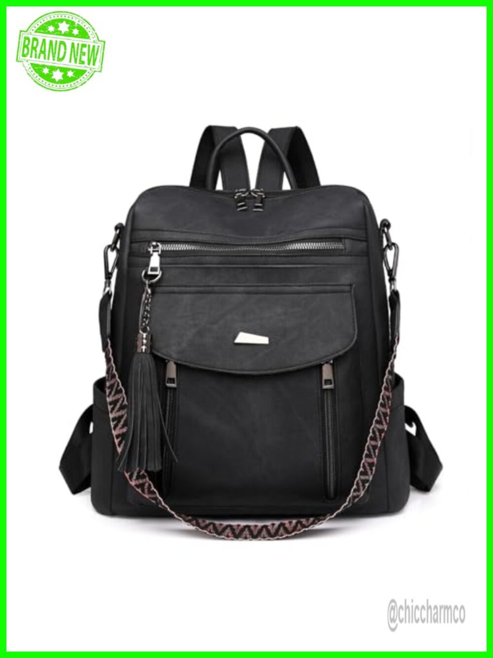 PU Leather Convertible Backpack Purse for Women, Travel Handbag